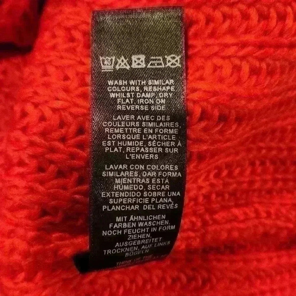 Women's ASOS Red Knit Sweat Hoodie LS Sz 0 - Picture 8 of 11